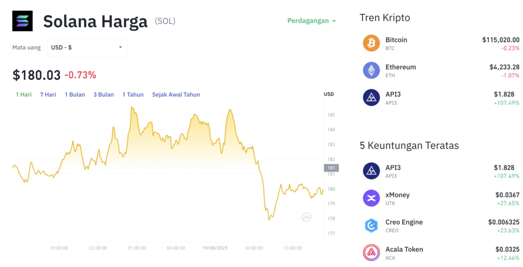 SOL Ambruk!  Bisakah Solana Bangkit dari Lubuk $180?