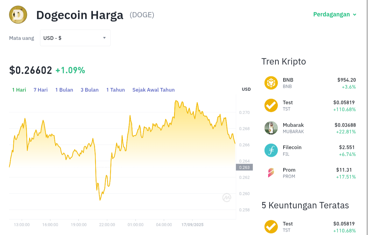 DOGE Menggila! Mungkinkah Sentuh $1 Lagi? 1 DOGE Menggila! Mungkinkah Sentuh Lagi?