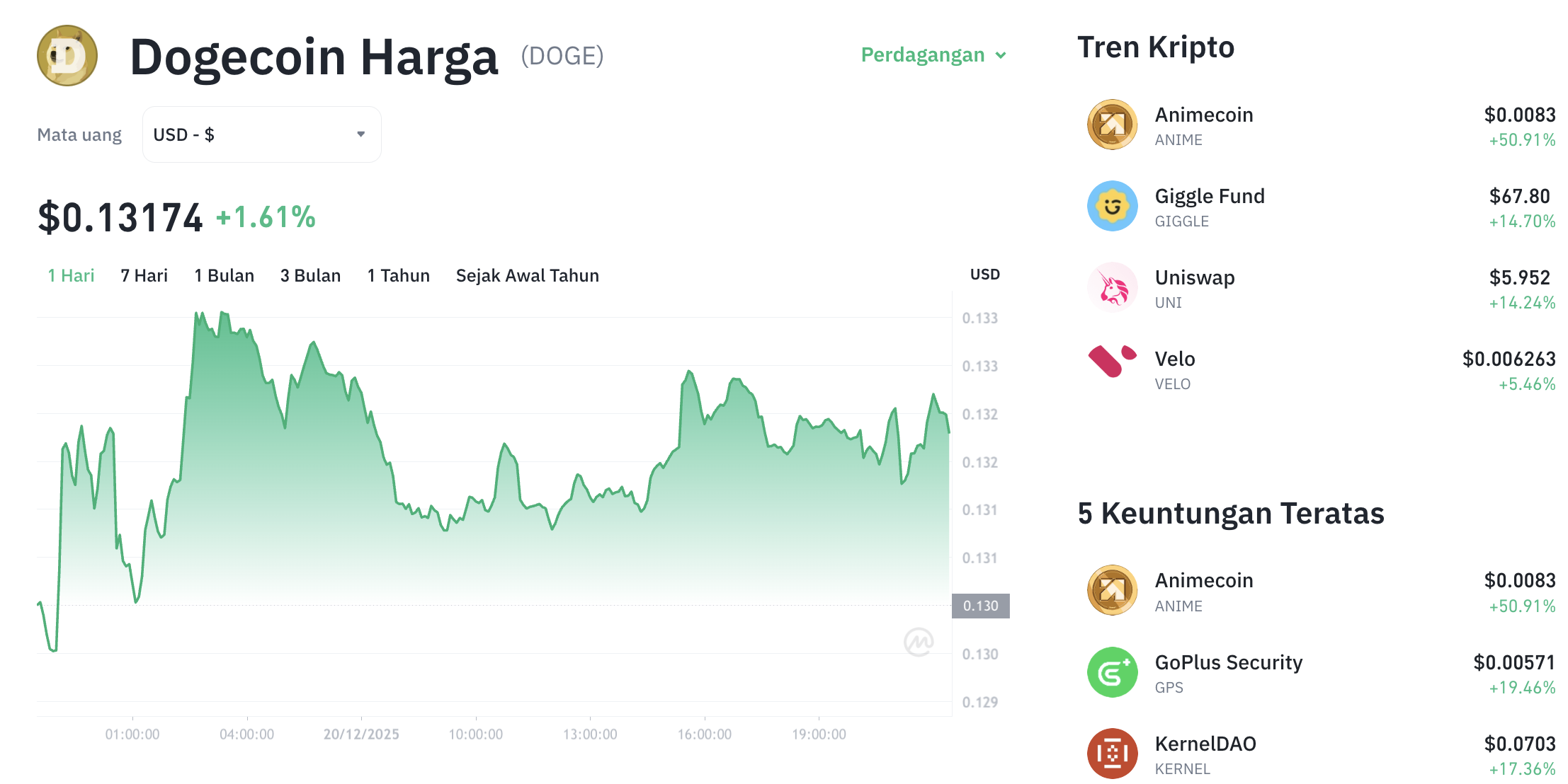Dogecoin: $0,30 Dulu, $0,13 Sekarang. Mampukah Bangkit?